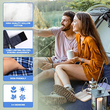 Load image into Gallery viewer, WERTYCITY Double Sleeping Bag Cotton Flannel for Camping Backpacking Hiking, Queen Size XL for 2 Person, Cold Weather Lightweight Waterproof Sleeping Bag with 2 Pillows for Adults and Kids(Navy)