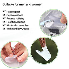 Load image into Gallery viewer, Flared Gel Toe Separators DYKOOK 8 Pieces Big Small Toe Spacers Toe Straighteners for Overlapping Toes and Temporary Bunion Corrector Gel (4 pcs Large + 4 pcs Small)