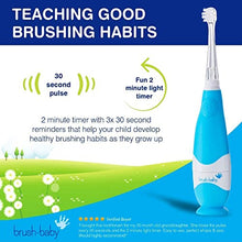 Load image into Gallery viewer, Brush Baby BabySonic Infant and Toddler Electric Toothbrush for Ages 0-3 Years - Smart LED Timer and Gentle Vibration Provide a Fun Brushing Experience (Blue)