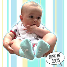 Load image into Gallery viewer, Baby Socks Gift Set - Unique Baby Shower or Newborn Gift - 4 Pairs of Cute Quotes in Gift Box, Various, 0 - 12 months