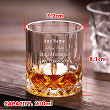 Load image into Gallery viewer, EDSG Personalised Engraved Whiskey Tumbler Glass 7oz Birthday/Christmas/Anniversary/Wedding Gift for Men Dad Best Man Hand Finished in UK