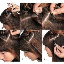 Load image into Gallery viewer, Clip in Hair Extension Human Hair (8inches-45g, #18/613 Ash Blonde&Bleach Blonde) Highlighted -Basic Thickness- 8 pcs Real Remy Hair Extensions