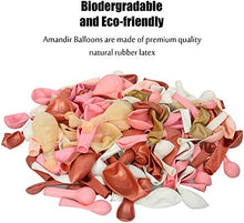 Load image into Gallery viewer, 144 Pcs Balloons Garland Kit Arch, Rose Gold Pink White Latex Confetti Gold Metallic Balloons for Party Decorations Birthday Wedding Graduation Baby Shower for Girls Women