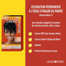 Load image into Gallery viewer, CREME OF NATURE EXOTIC SHINE COLOUR WITH ARGAN OIL FROM MOROCCO 1.0 INTENSE BLACK
