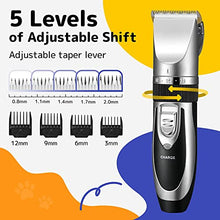 Load image into Gallery viewer, Dog Clippers, Cordless Pet Clippers Low Noise Dog Hair Clippers Rechargeable Dog Grooming Clippers Pet Grooming Kit 12Pcs Dog Shaver with 4 Comb, Quiet Electric Cat Shears for All Pets