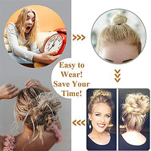Load image into Gallery viewer, MEIRIYFA Hair Bun Scrunchy Scrunchie Hair Extensions Curly Wavy Updo Hair Messy Hair Bun Extensions Donut Hair Chignons Hair Piece (Brown)