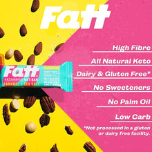 Load image into Gallery viewer, Fatt (aka Fattbar) Keto Nut Bars (Caramel & Sea Salt, 5-Pack) | New Name - Same Keto Bars | 2g Carbs | Super Fats Natural Keto Snacks | Low Carb, High Fibre, Low Sugar, Sweetener Free, Vegan
