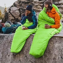 Load image into Gallery viewer, NewDoar Urltra-Light Goose Down Sleeping Bag Spring Autumn Urltra-compactable Sleeping Bag Mummy Sleeping Bag for Hiking, Backpacking and Camping-Green Regular