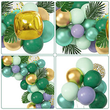 Load image into Gallery viewer, 128 pieces of green jungle party balloons