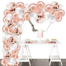 Load image into Gallery viewer, Balloon Arch Garland Kit, 132pcs Rose Gold Birthday Party Decoration, 10pcs Confetti Balloon 120pcs Latex Balloon and Tying Tool, Decoration Balloons for Birthday Wedding Graduation (Rose Gold)