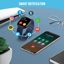 Load image into Gallery viewer, Smart Watch, 1.4'' Full Touch Fitness Tracker with Heart Rate, Blood Pressure and Sleep Monitor, Message Notification,Smartwatch for Men Women,IP68 Waterproof Smartwatch Sports for iOS Android-Blue