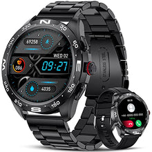 Load image into Gallery viewer, Smart Watch for Men, Bluetooth Call Voice Dial Chat Fitness Tracker with 24/7 Heart Rate Blood Pressure Sleep Monitor Step Counter, 1.32'' HD Colour Display IP67 Waterproof Pedometer for iOS Android