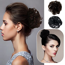 Load image into Gallery viewer, 6 Pieces Messy Hair Bun Scrunchies for Women Curly Bun Hair Piece Synthetic Hair Piece Scrunchies Hair Extension Bun Chignon Hairpiece Thick Updo Scrunchies Hair Donut Updo Ponytail for Girl, 6 Colors