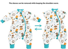 Load image into Gallery viewer, Chilsuessy Baby Sleeping Bag with Feet 2.5 Tog Winter Sleeping Sack with Removable Sleeves Anti Kick Infant Toddler Wearable Blanket for Boys and Girls, Forest Animals/2.5 Tog, 80/2-3 Years