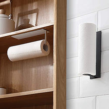 Load image into Gallery viewer, Kitchen Roll Holder, Kitchen Paper Rack Wall Mounted, Toilet Roll Holder,Napkins Storage Rack Holder Under Cabinet, Paper Towel Roll Holder Self Adhesive No Drilling Required (White)