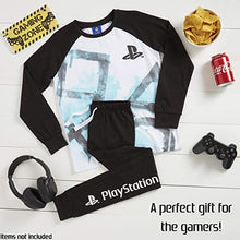 Load image into Gallery viewer, PlayStation Boy Pyjamas, 100% Cotton Long Sleeve Children Nightwear with Official Logo Black PJ Joggers, Gaming PJs for Boys Girls Teens, Birthday Gift Idea for Gamers (9-10 Years)