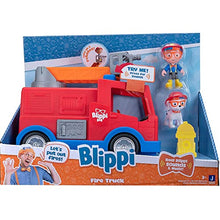 Load image into Gallery viewer, Blippi BLP0159 Truck-Fun Freewheeling Features Including 3 Firefighter and Fire Dog, Sounds and Phrases-Educational Vehicles for Toddlers and Young Kids, Red