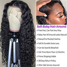 Load image into Gallery viewer, Brazillian Deep Wave Frontal Wig Transparent Lace Front Human Hair Wigs 13X4 Lace Frontal Deep Curly 4X4 Closure Wig 4 X 4 32inch 180%