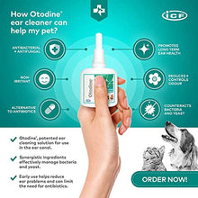 Load image into Gallery viewer, ICF Otodine Dog Ear Cleaner - Drops to Stop Head Shaking, Itchy & Waxy Ears - Vet Recommended, Non-Toxic Ear Cleaning Solution for Dogs - Dropper Bottle 100 ml
