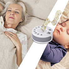Load image into Gallery viewer, Sleep White Noise Machine, 9 Soothing Natural Sounds Therapy for Insomnia, Sleeping Trouble, Seniors, Office Break etc.Rest Easily with Timer Options, USB or Battery Powered-White
