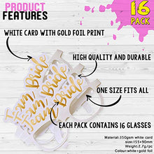 Load image into Gallery viewer, 16 Hen Party Glasses | Team Bride Glasses | Hens Night Bridal Party Props | Bachelorettes Party Glasses and Supplies | Hen Party Accessories