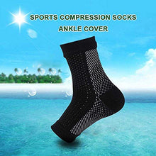 Load image into Gallery viewer, Casiz Dr Sock Soothers, Socks Anti Fatigue Compression Foot Sleeve Support Brace Sock Washes Well, Holds Shape & Better Than a Night Splint Black Size M 1 Pair
