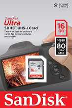 Load image into Gallery viewer, SanDisk Ultra SDHC Memory Card Up to 80 MB/s, Class 10, 16 GB, Black/Grey