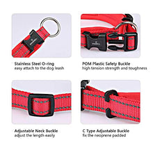 Load image into Gallery viewer, MASBRILL Reflective Dog Collar, Adjustable Nylon Dog Collar with Soft Neoprene Padded, Breathable Pet Collar for Puppy Small Medium Large Dogs, Red, M