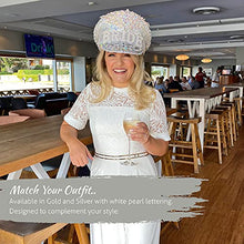Load image into Gallery viewer, Your Perfect Day Bride Captain Hat Silver - Novelty Bridal Hat For The Bride - Great For Hen Parties, Bride Tribes, Pool Parties and Weddings - Silver Jewels - Elasticated Band