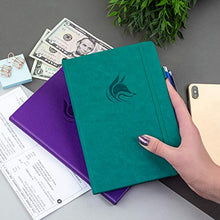 Load image into Gallery viewer, Clever Fox Check Register – Deluxe Checkbook Log with Check & Transaction Registers, Bank Account Register Booklets for Personal and Work Use, A5-Sized Hardcover, Turquoise