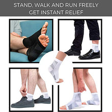 Load image into Gallery viewer, Dr Sock Soothers for Swollen feet 4 Pairs of Plantar Fasciitis Foot Care Compression Socks with Ankle &Arch Support for Ladies Women & Men Running… (White, S/M)