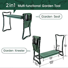 Load image into Gallery viewer, Masthome Garden Kneeler, Folding Garden Kneeler Seat with Handles & Tool Bag, Portable Gardening Stool Garden Kneeling Bench - Send Garden Tools & Gloves