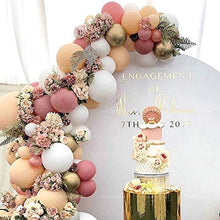 Load image into Gallery viewer, Retro apricot Gold Balloon Garland Arch Kit -Retro apricot,Pink,White and Gold Confetti Latex Balloons for Baby Shower Wedding Birthday Graduation Anniversary Bachelorette Party Background Decorations