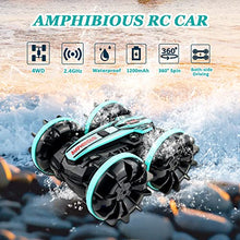 Load image into Gallery viewer, Sheeliy Amphibious Remote Control Car for Kids, 4WD RC Waterproof Stunt Car Vehicle 2.4 GHz 360° Rotating for Boys Girls Driving on Water & Land, Gift for Birthday