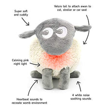 Load image into Gallery viewer, Sweet Dreamers, Ewan the Dream Sheep, Grey - Baby White/Pink Noise Machine and Sleep Aid with Night Light