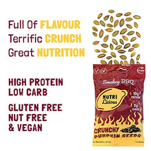 Load image into Gallery viewer, Nutrilicious Smokey BBQ Pumpkin Seeds - Keto & Low Carb, Vegan, Gluten Free, High Protein, High Fibre, Nut Free, Healthy Snacks - 100% Organic (12 x 34g)