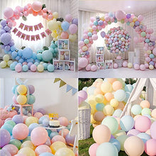 Load image into Gallery viewer, OEMG 150pcs Macaron Balloons 12 10 5 Inch Pastel Rainbow Eco Latex Balloon Pack for Romantic Wedding Kids Unicorn Birthday Baby Shower Party Decorations DIY Arch Garland