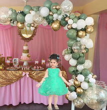 Load image into Gallery viewer, PEPCHA Balloon Arch Kit 142Pcs Balloon Arch with Balloon Pump Birthday Balloons Balloon Garland Kit Chrome Gold Balloons White Green Latex Balloons baby shower decorations Sage green balloon arch kit