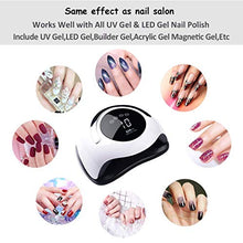 Load image into Gallery viewer, UV LED Nail Lamp, Professional Gel Nail Polish 120W Faster Nail Dryer for 4 Timer Setting Touch Screen Portable Handle, Automatic Sensor Nail Art Light Tools for Fingernail and Toenail