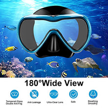 Load image into Gallery viewer, Yumcute Dry Snorkel Set, Adult Anti-Fog Anti-Leak Snorkel Mask,180° Panoramic Ultra-Clear Diving Mask, Soft and Comfortable, Adjustable, Best gifts for Adult and Youth.