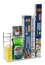 Load image into Gallery viewer, Kitchen Cupboard Storage Organiser - Perfect for Tin Foil, Cling Film and Cleaning Accessories Or as an Undersink Storage Solution - Self Adhesive So No Drilling or Fixings Needed.