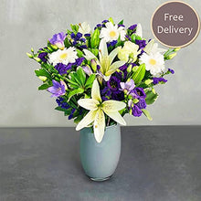 Load image into Gallery viewer, Purple Wishes Bouquet, Beautiful Fresh Flowers with Free Delivery, Perfect for Birthdays, Anniversaries and Thank You Gifts
