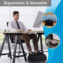 Load image into Gallery viewer, Foot Rest Under Desk Cushion - Adjustable Height 6" or 15 cm - Foot Stool - Ergonomic Pad for Extra Leg Support - Breathable Mesh Cover - Non-Slip Bottom - Premium Home Office Furniture Accessories