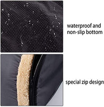 Load image into Gallery viewer, Dololoo Pet Beds for Cat, Cat Bed Igloo, Cat Cave Nest Sleeping Bed for Kitten Cat, Self-Warming 2 in 1 Foldable Cave House(S:35X30X28cm, Black)