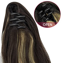 Load image into Gallery viewer, Ponytail Extensions Claw Long Wavy Curly Clip in Ponytail Hair Extension Hairpiece One Piece Mini Jaw Synthetic Pony Tail Hairpieces 18"