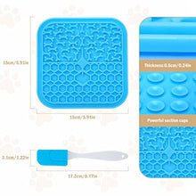 Load image into Gallery viewer, 3 Pcs Licky Mats for Dogs 2 Dog Lick Mats with 1 Silicone Spatula Dog Lick Pad with Strong Suction Suitable for Pet Bathing Grooming Training