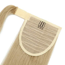 Load image into Gallery viewer, Clip on Pony Tail Wrap Around Ponytail Hairpiece Clip in Hair Extensions 26" Long Straight Ash& Blond/Blond