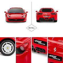 Load image into Gallery viewer, RASTAR Remote Control Ferrari Car, 1:24 Ferrari 458 Italia Remote Control Car, Red Ferrari Toy