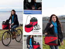 Load image into Gallery viewer, DoggyRide Cocoon Pet Carrier, Airline Carrier, car seat and Ready for use as Bicycle Basket, X-Large, Red