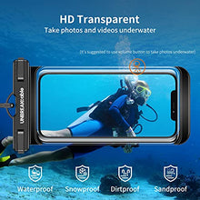 Load image into Gallery viewer, UNBREAKcable Waterproof Phone Case,2-Pack IPX8 Universal Waterproof Phone Pouch Dry Bag for iPhone 13 12 11 Pro Max XR X XS SE 2020 8 Plus Samsung S22 Ultra S21 S10 S9 Huawei P40 P20 Mate 40 up to 7"